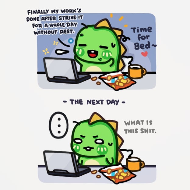 New day is a revision from yesterday.