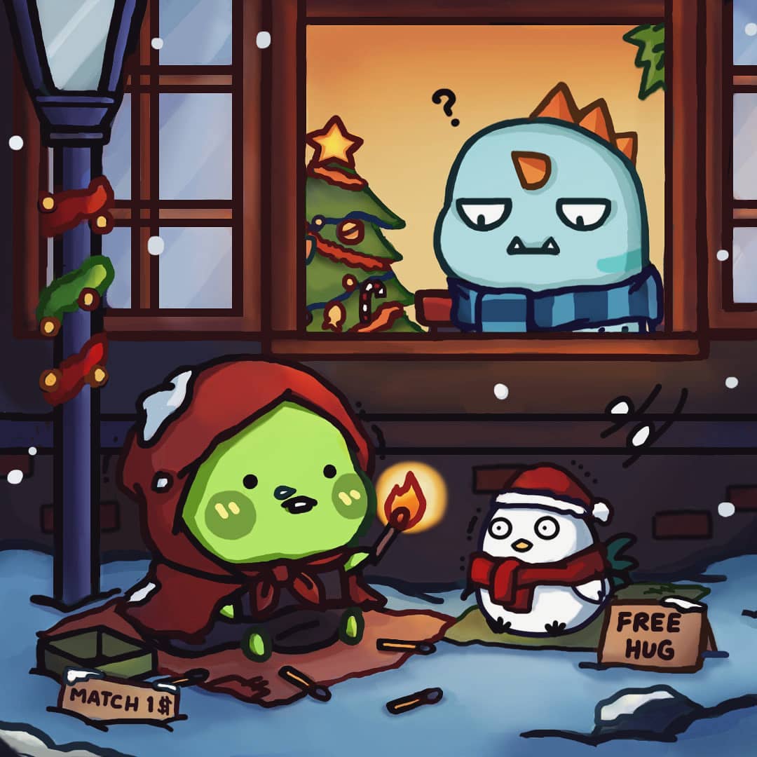 Not all people have a happy and warm night in christmas eve~